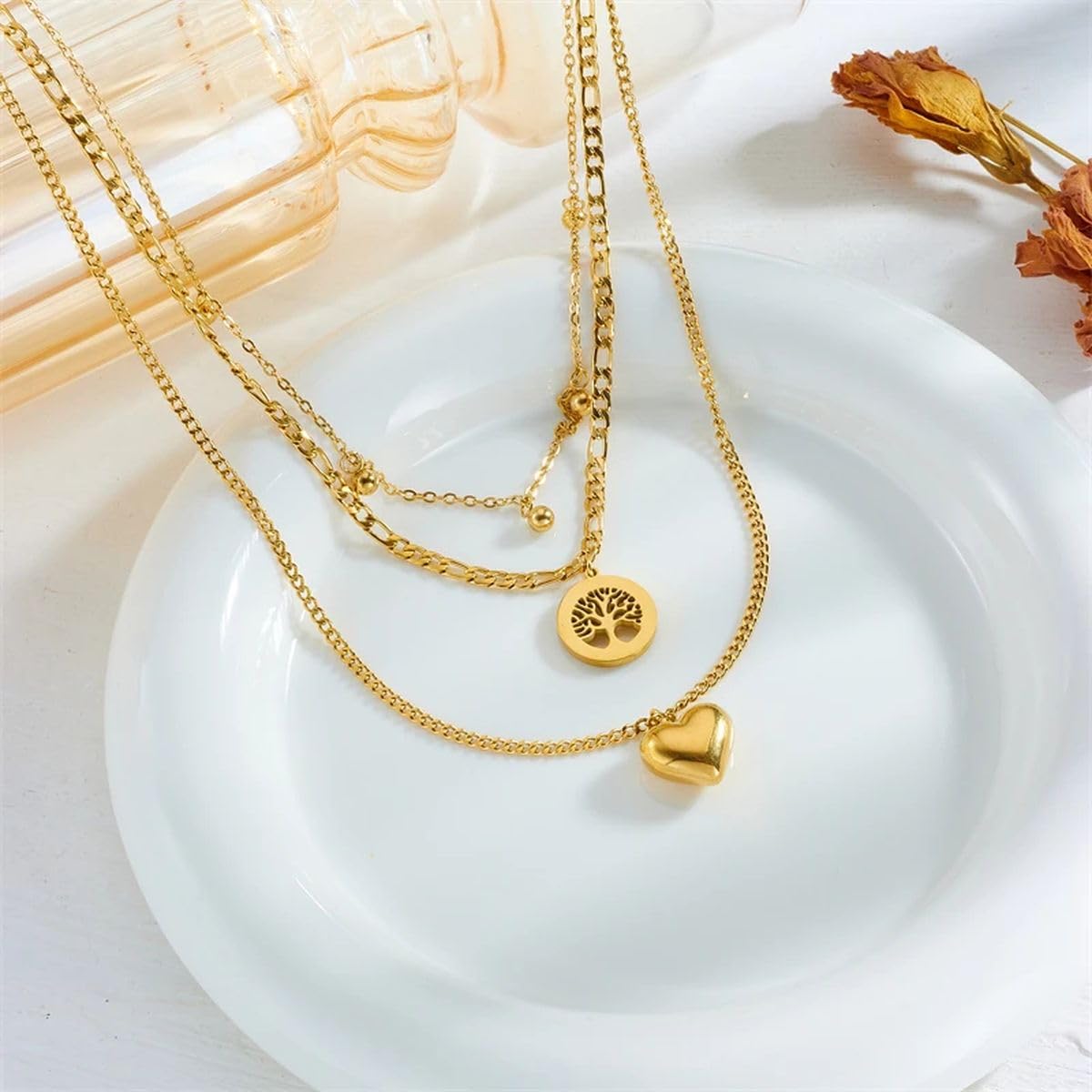 Biżuteria Nowa 2025 Przyjazd 316L Złote stal nierdzewna Złote drzewo życia Wisianek Dzieci Trend Szyjka Akcesoria Jej prezent imprezowy z akcesoriami Trendy Creative Gift Gift Dift