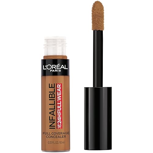 L'oreal Paris Cosmetics - Corrector impermeable, cobertura completa, vainilla, 0.33 onzas fluidas