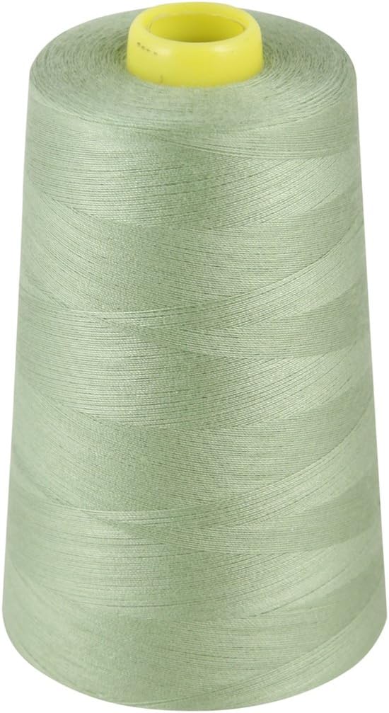 OVERLOCKING THREAD - OVERLOCKER THREAD - POLYESTER THREAD - INDUSTRIAL SEWING THREAD - 4 X 5000 YARD SPOOLS - LARGE COLOUR SELECTION INCLUDING: BLACK WHITE RED BLUE CREAM NAVY PURPLE PINK GREEN GREY BROWN OLIVE SKY GOLD (GREEN 362)