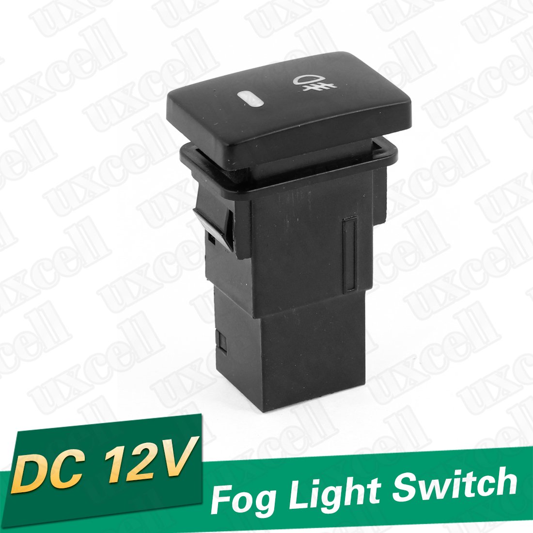 Ruilogod Black Plastic Shell 5 Pin Self-locking Fog Light Switch for Car