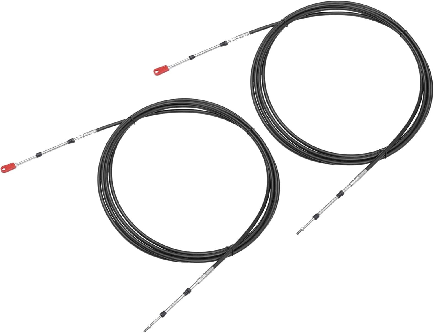 2pcs 20ft 236 Inch Marine Type 3300/33C Throttle Shift Remote Control Box Cable W/Clevis for Yamaha Outboard Engine Boat Motor Steering System Black Replace Parts