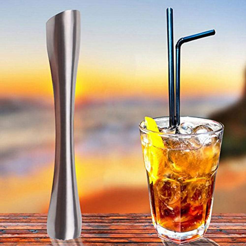 Stainless Steel Cocktail Muddler 8" Professional Drink Muddler Ideal Bartender Tool for Old Fashioned & Mojitos by ProMaker (Muddler)