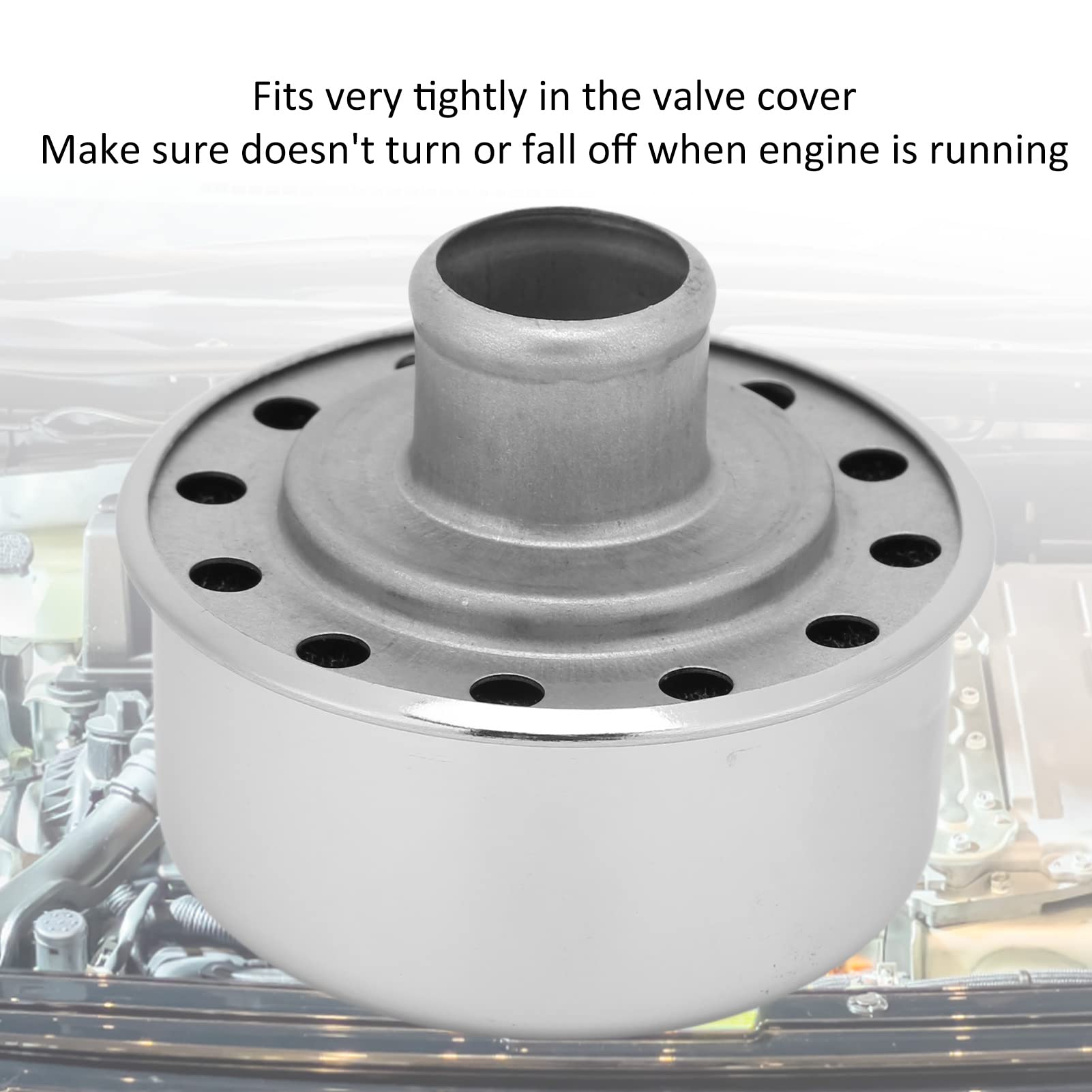 Yctze Sfiato del Coperchio della Valvola, Materiale in Acciaio, Resistente alla Corrosione, Adatto a Chevy 327 350 396, 454 302,351W 502, Facile Installare (Silver)