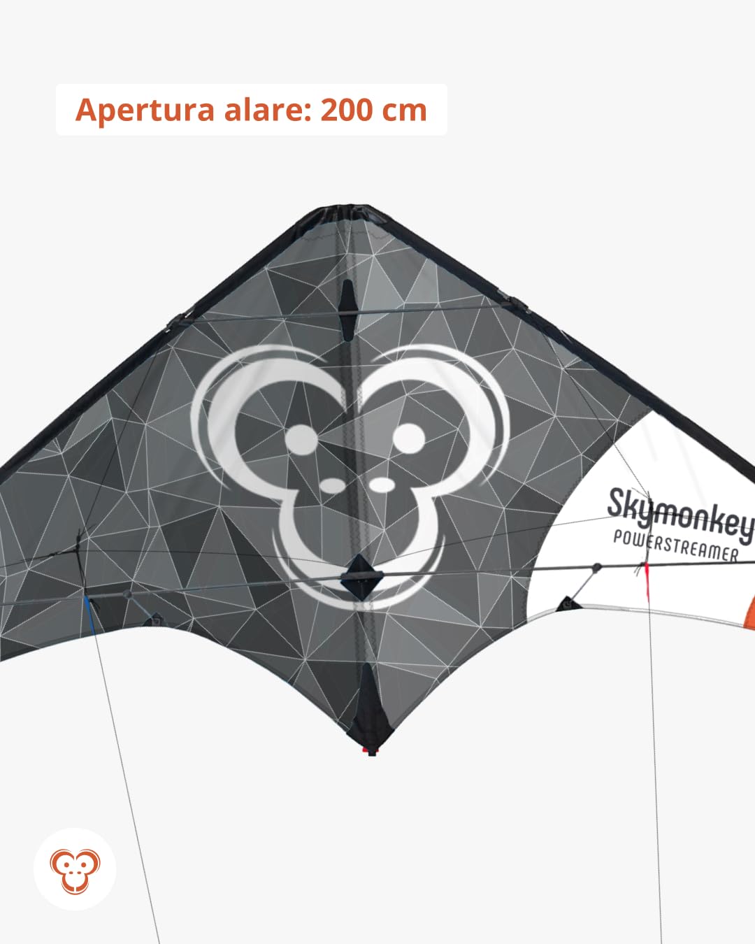 Skymonkey Powerstreamer Aquilone XXL, Aquilone Sportivo per avanzati, 212 cm