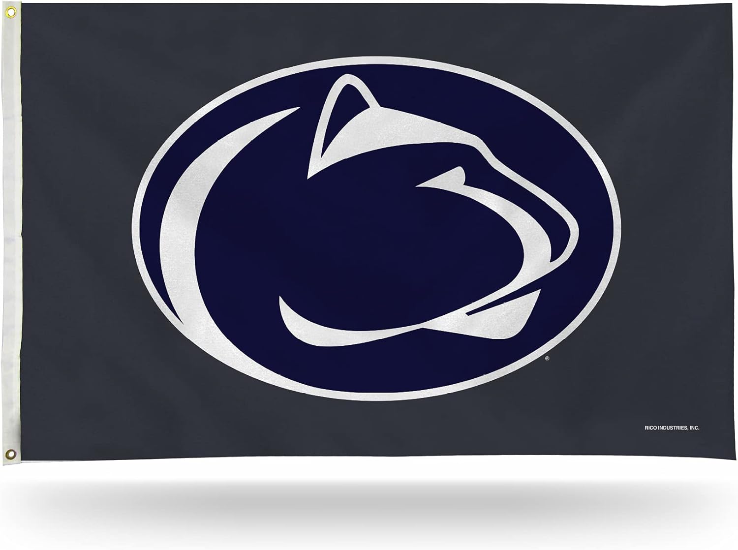 Rico Industries NCAA Penn State Nittany Lions - PSU Grey 3' x 5' Banner Flag Single Sided - Indoor or Outdoor - Home Décor