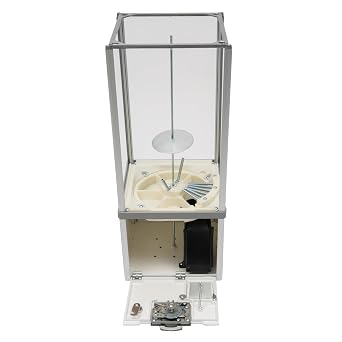 Vending Machine 10.24In Big Capsule Vending Machine Freestanding Commercial Candy Vending Machine for Round Capsules Gumballs Bouncy Balls (White)