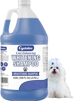 1 Gallon Dog Whitening Shampoo for White Dogs, Purple Dog Shampoo Whitening for Dogs White Coat, Blueberry Facial, para Perros Blancos