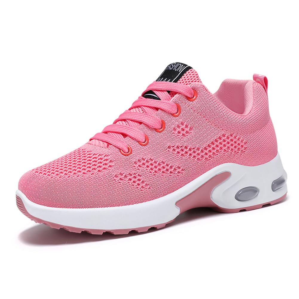 Padgene Womens Sneakers Air Cushion Running Shoes Lightweight Tennis Walking Shoes Mesh Breathable Gym Work Fashion Sneakers Athletic Comfortable