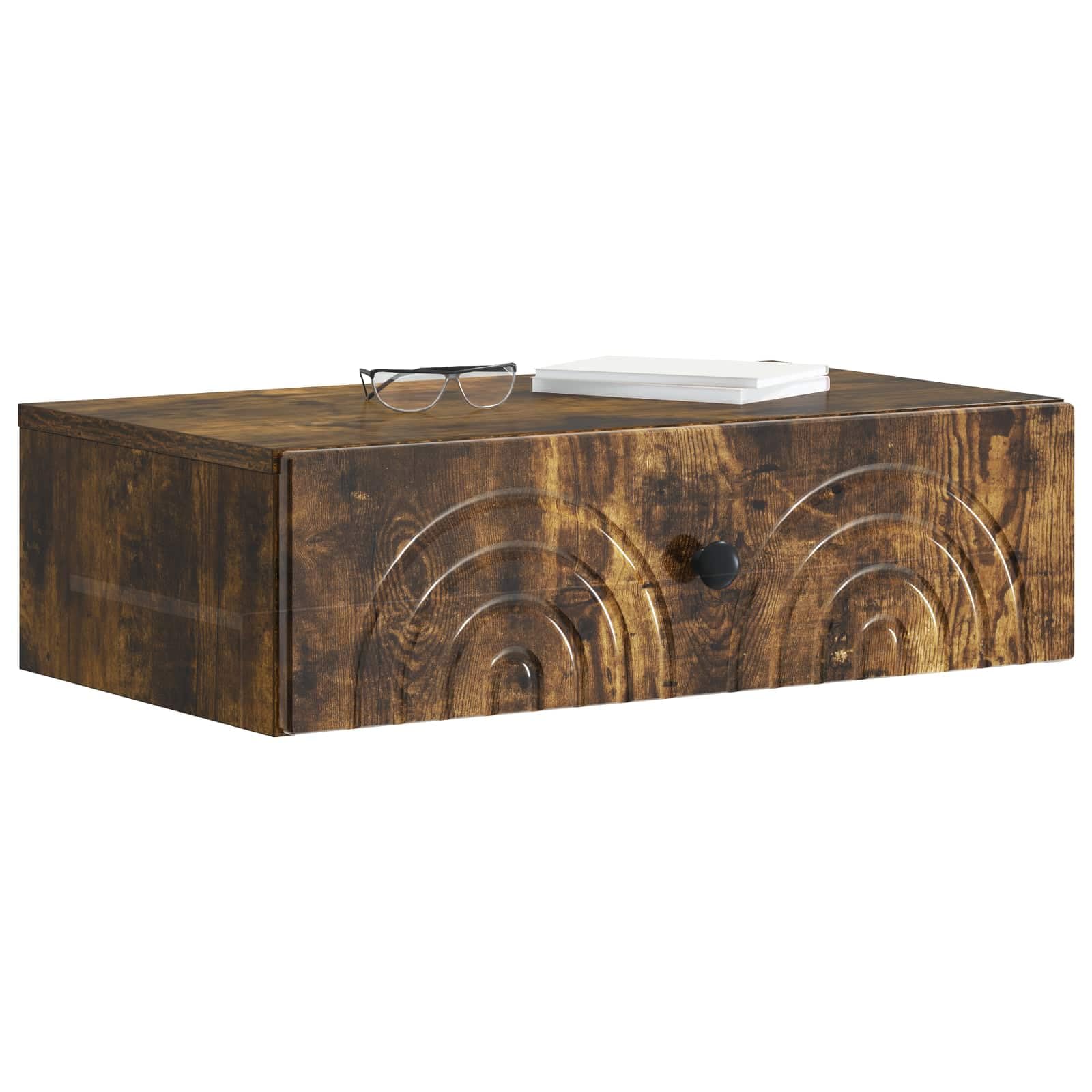 Wandtisch, 59 cm, mit Schublade, Holz | Kompaktes Design, Griffe aus Metall, Aufbewahrung der Küche, Pflege mit feuchtem Tuch