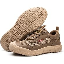 Breathable Summer Steel Toe Safety Shoes for Men & Women, Lightweight Breathable Puncture-Proof Anti-Smash Work Sneakers for Construction