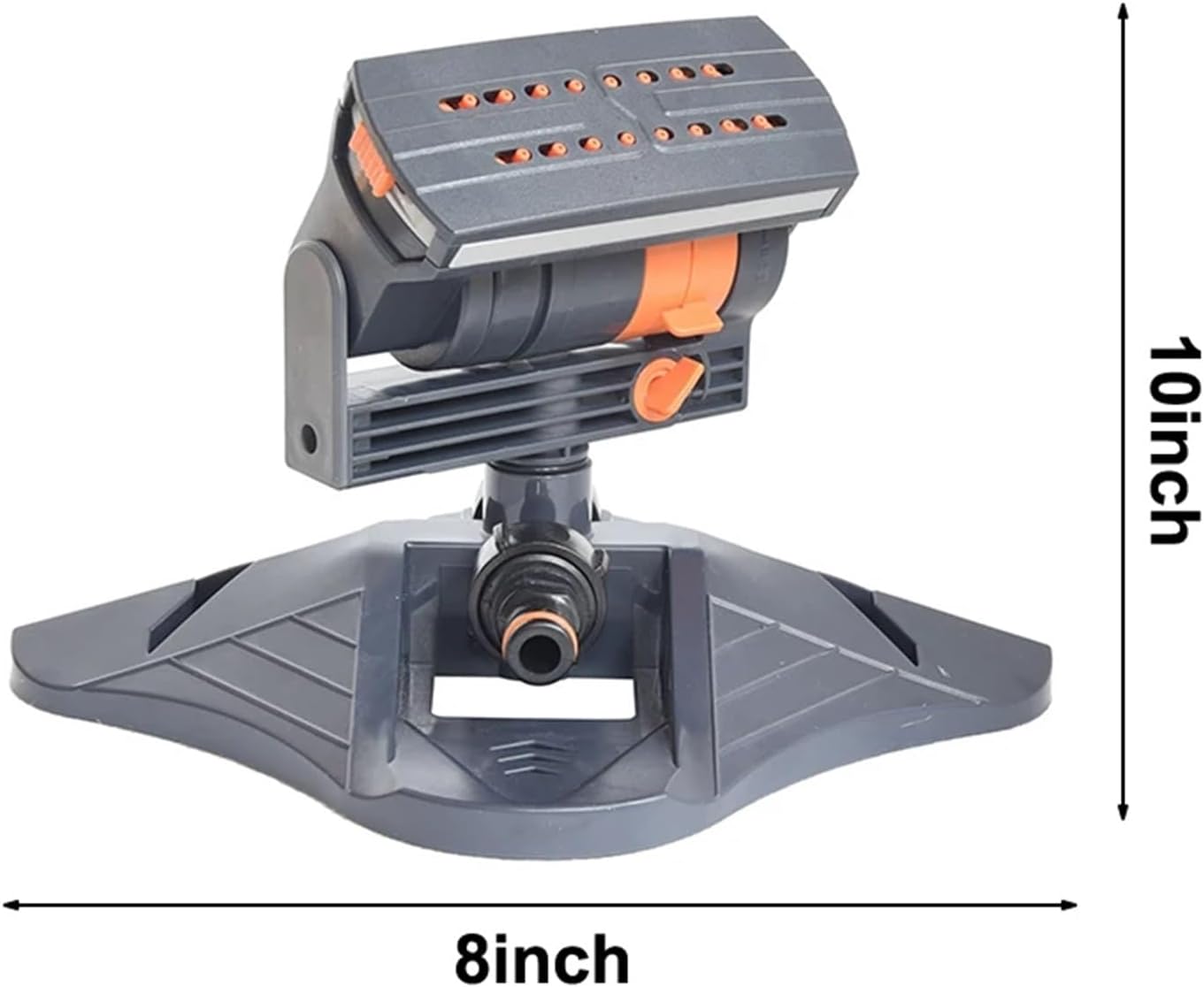 Upgraded Adjustable Range Sprinkler for Watering Lawns, Yards and Gardens. 16 Mini Turbine Oscillating Sprinklers(1 Gray)