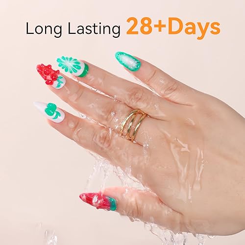 Vista 13 de Makartt Arte de uñas en gel 3D, pegamento de gel para esculpir para dibujar, moldear, escultura, gemas y decoración, esmalte de gel transparente que