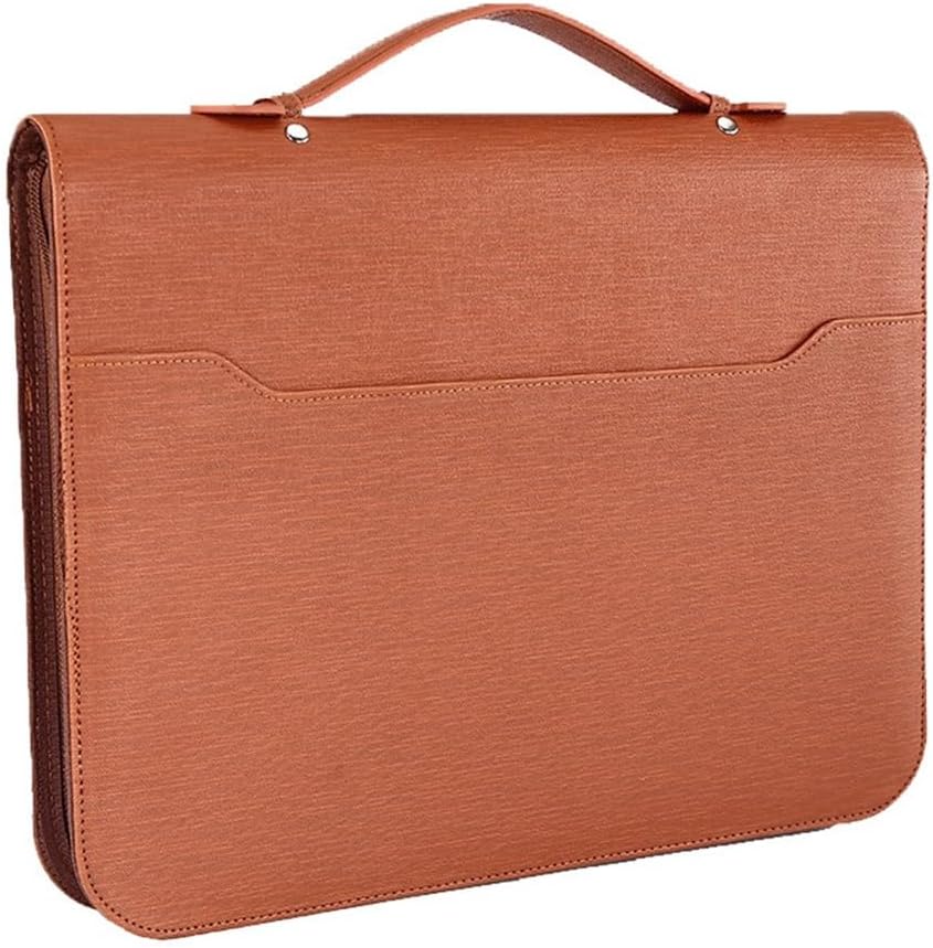 ASXDCP フォルダー A4 多機能レザーバインダー ビジネス オフィス 契約書バインダー ジッパー