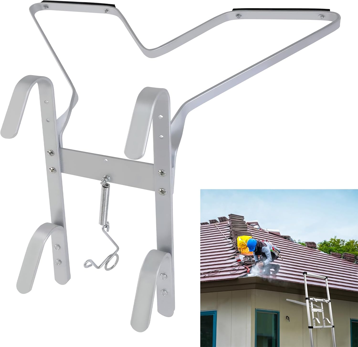 VickyHome Heavy Duty 'V' Type Ladder Stand Off, Roof Ladder Straight