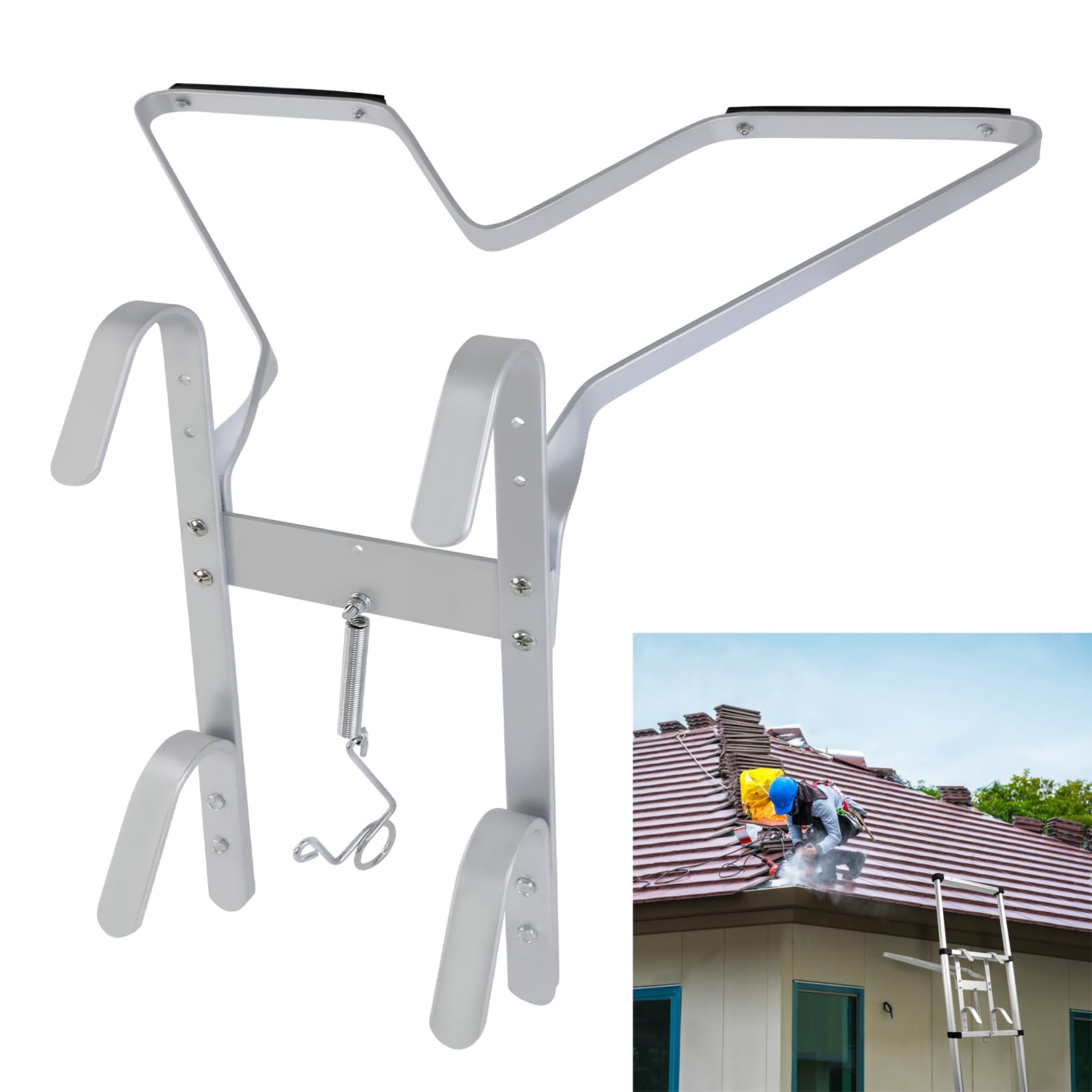 VickyHome Heavy Duty 'V' Type Ladder Stand Off, Roof Ladder Straight Ladder Combination Ladder Ladder Standoff Ladder Accessory Kit, Fits Universal Ladder