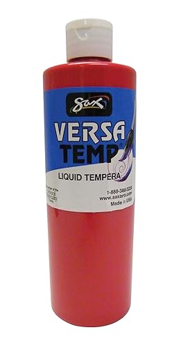 Sax Versatemp - Pintura al temple de cuerpo pesado, rojo primario, 1 pinta