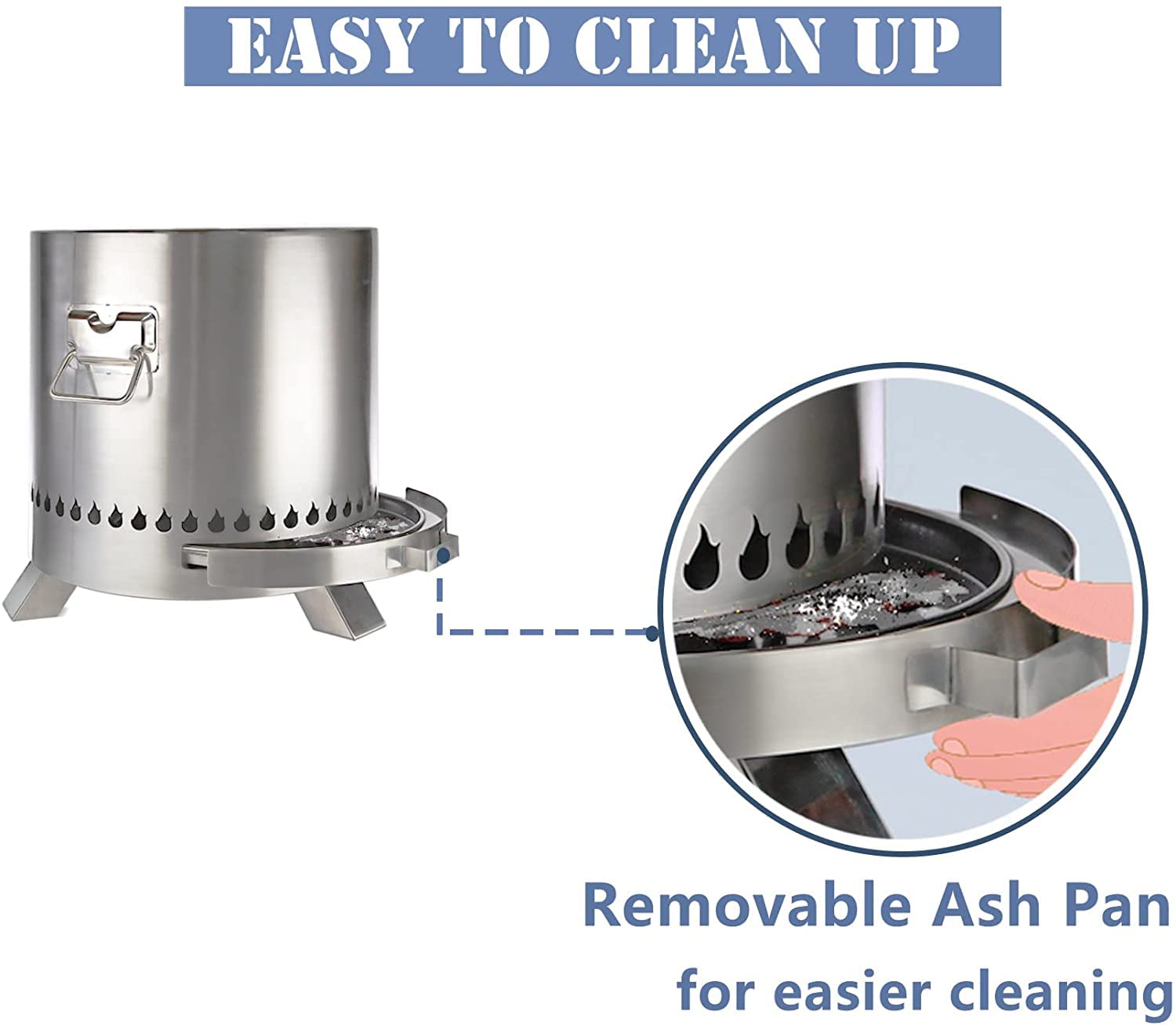 Buy Virego Smokeless Fire Pit with Stand, Low Smoke Fire Pits for