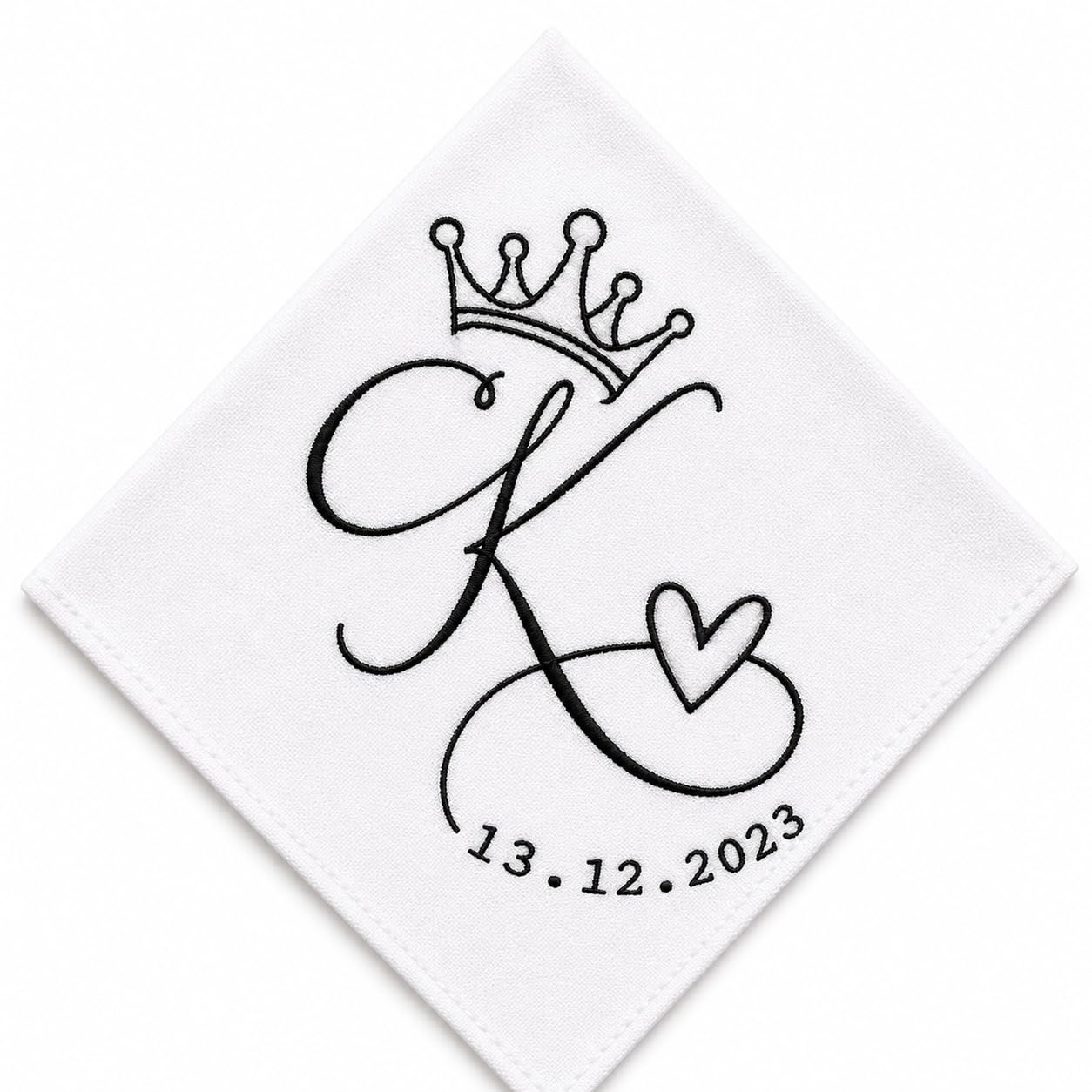 Personalised Embroidered Cotton Handkerchief with Monogram-image-49