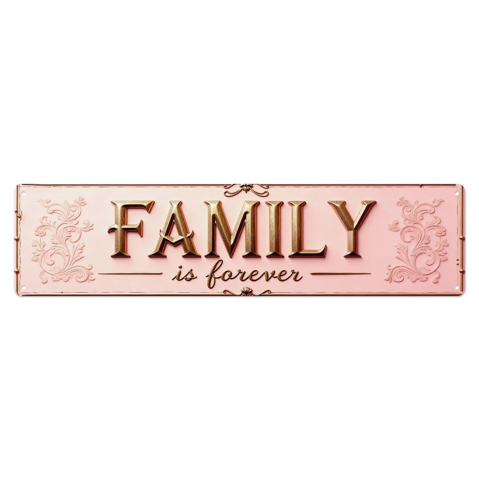 Family Is Forever Pattern Metal Tin Sign Plaque