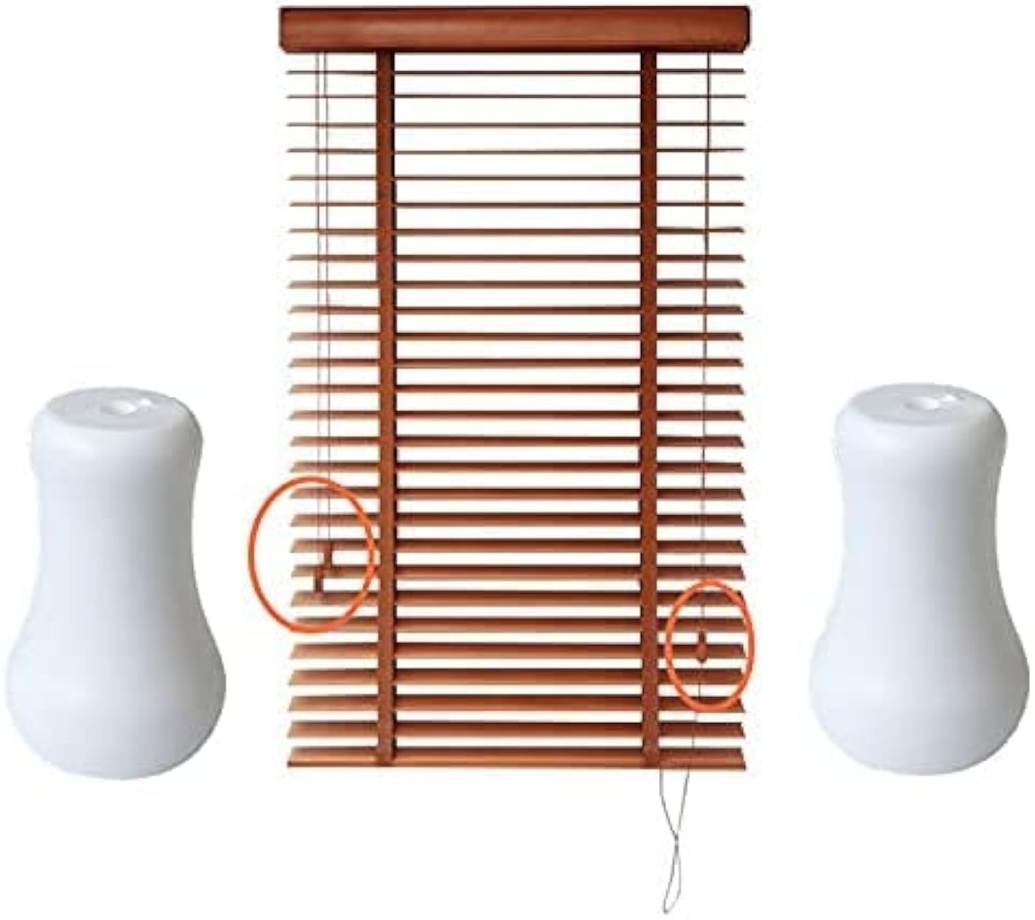 Azonee 30pcs White Plastic Cord Tassel Window Blind Cord Knobs Drops Pull End for Roman Shades Curtain Crafts Drawstring Tassels