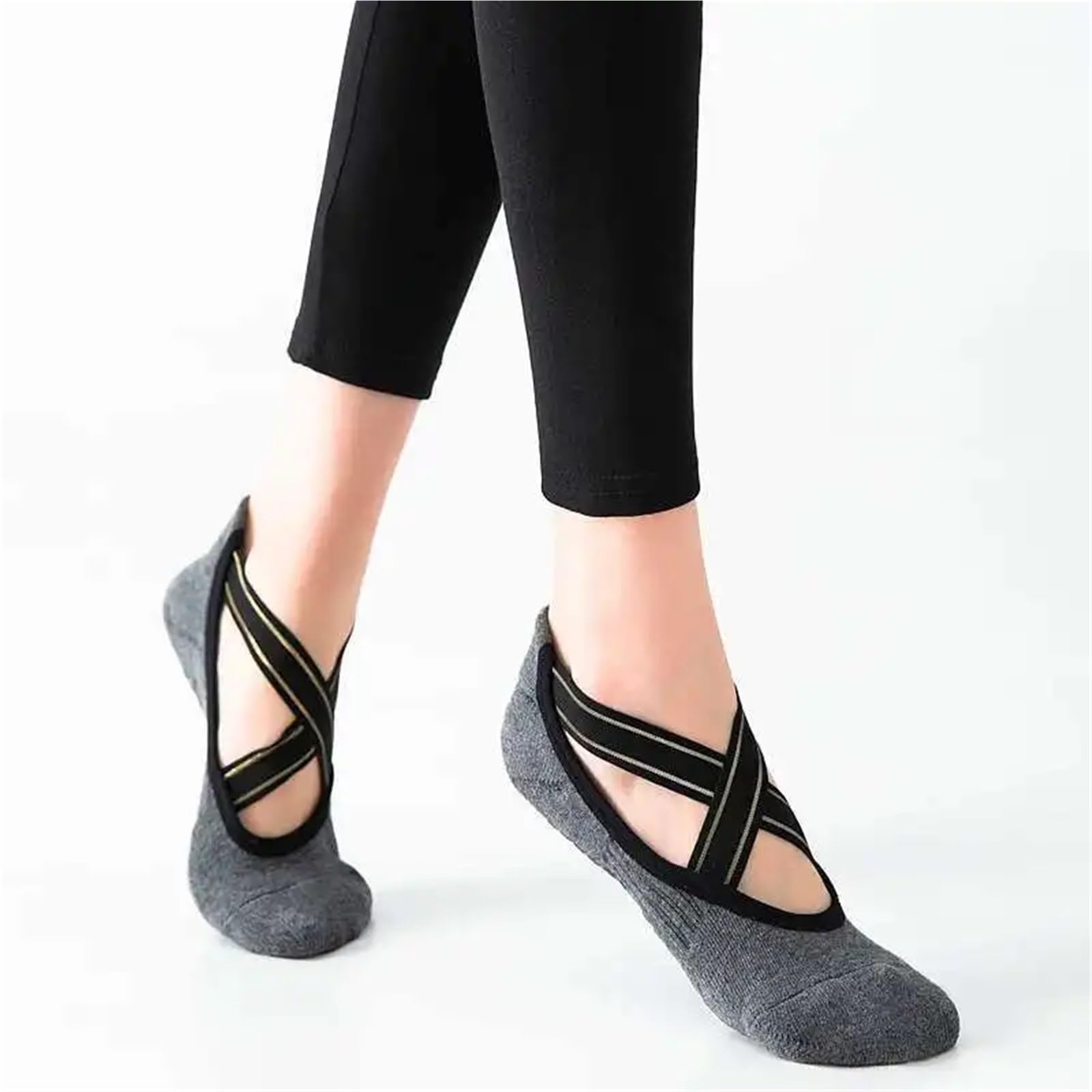 Lot de 3 paires chaussettes yoga respirantes et à séchage rapide for Pilates, danse, fitness, barre, dos nu, for fille