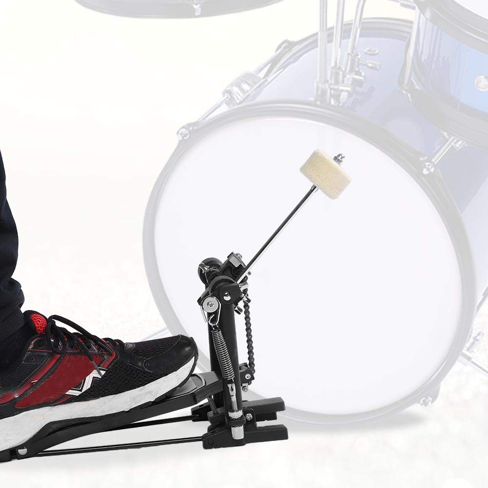 Pedale per Grancassa con Catena, Accessori Inclusi, Nero, per Batteria