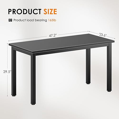 Miniatura 259 de DlandHome Escritorio pequeño para computadora de 31.5 pulgadas, mesa de escritura para espacios pequeños, mesa de estudio, escritorio para Nogal