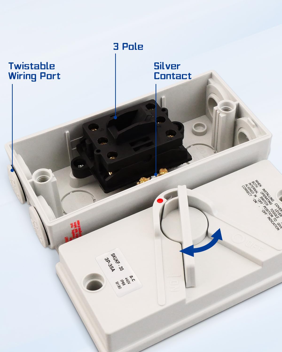 ULXIOM Universal Enclosed Motor Disconnect Switch 3 Phase