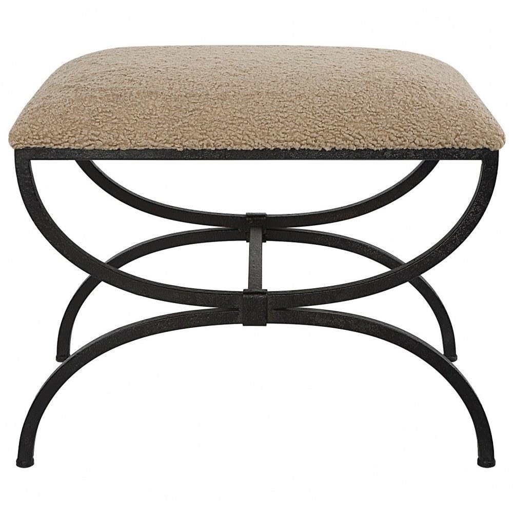 Uttermost Hacienda Black and Latte Small Bench