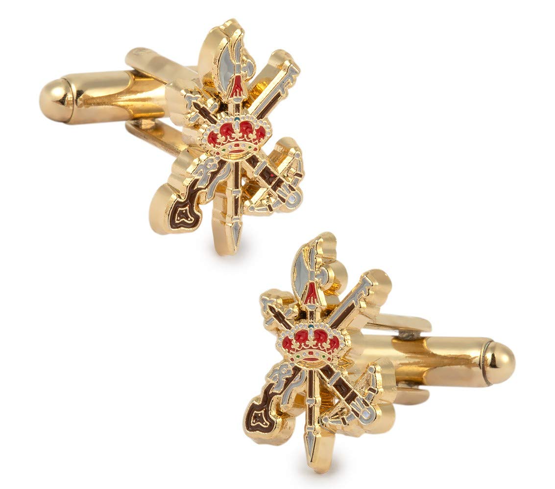 Gemelolandia | Gemelos de Camisa Escudo de la Legión Color Gemelos Originales Para Camisas | Para Hombres y Niños | Regalos Para Bodas, Comuniones, Bautizos y Otros Eventos