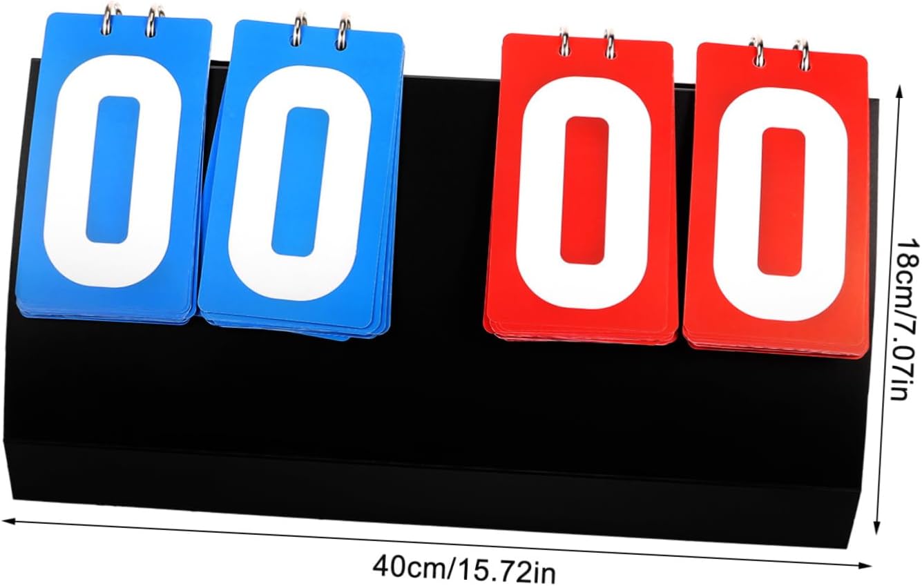 Portable Flip Scoreboard for Basketball and Table Tennis Waterproof Plastic Score Keeper Convenient Design for Sports Games and Competitions
