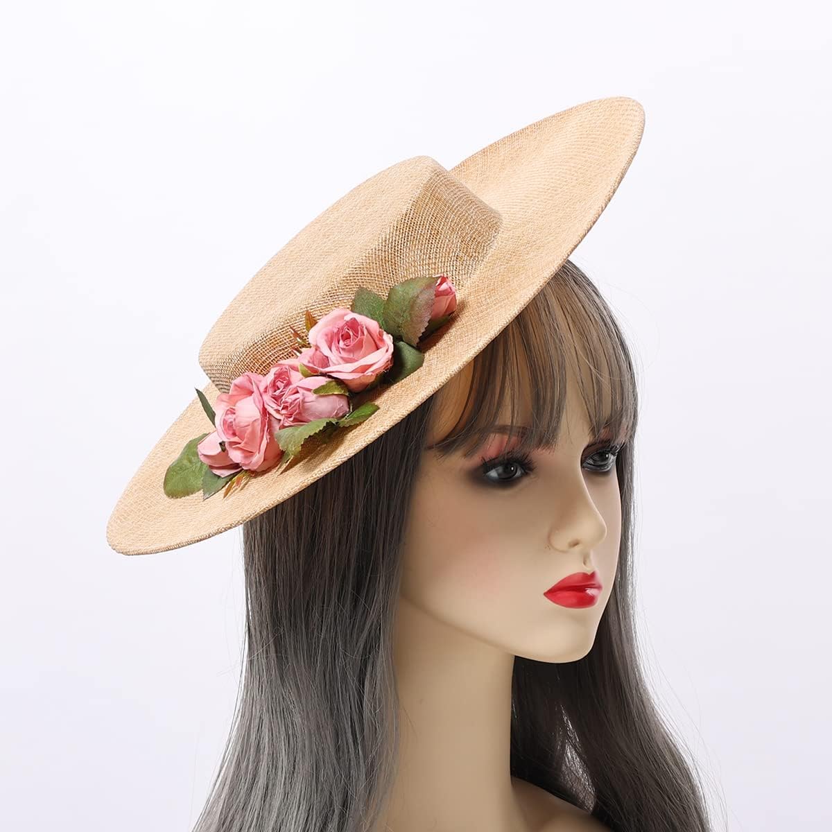 COSDREAMER Victorian Hat Womens Girls Tea Party Hats Vintage Flowers Flat