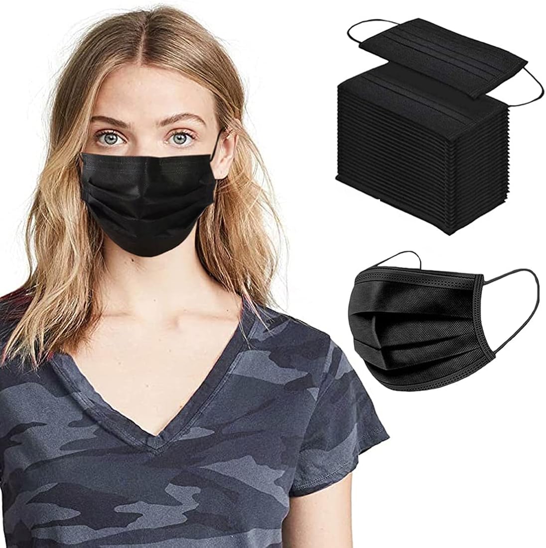 Disposable Face Mask 100 PCS Breathable Safety Masks