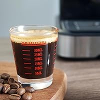 Vista 3 de Vasos de chupito, vaso medidor, base pesada, copa de vino, vaso de chupito de espresso, 26 mediciones incrementales, 1 oz, 6 cucharaditas, 2