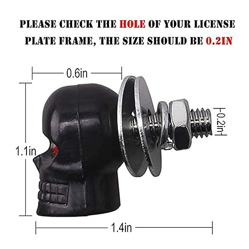 Miniatura 3 de Tornillos universales para placa de matrícula de automóvil y motocicleta, tornillos de marco de matrícula 3D de acero inoxidable con diseño de