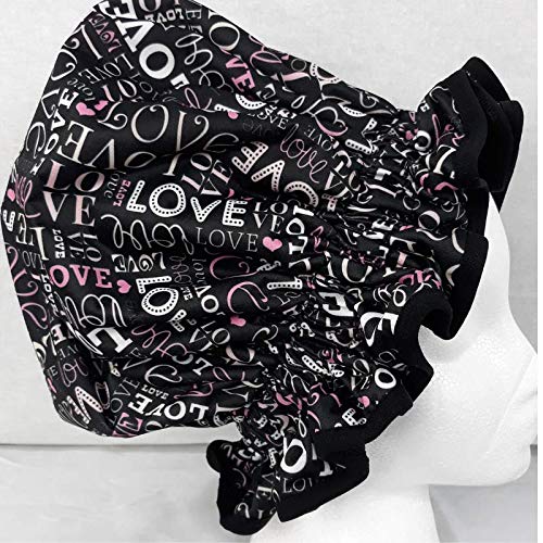 HiDry Jumbo Shower Cap - For Longer lasting heat straightened hairstyles- For All Hair-types - Washable, Waterproof, Breathable XL, Extra Large (multi - Love)