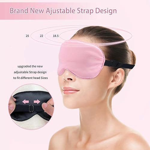 Miniatura 4 de Mascarillas para dormir 2 unidades con correa elástica ajustable bloqueo de luz suave antifaz para dormir opacas almuerzo viajes aerolíneas opacas