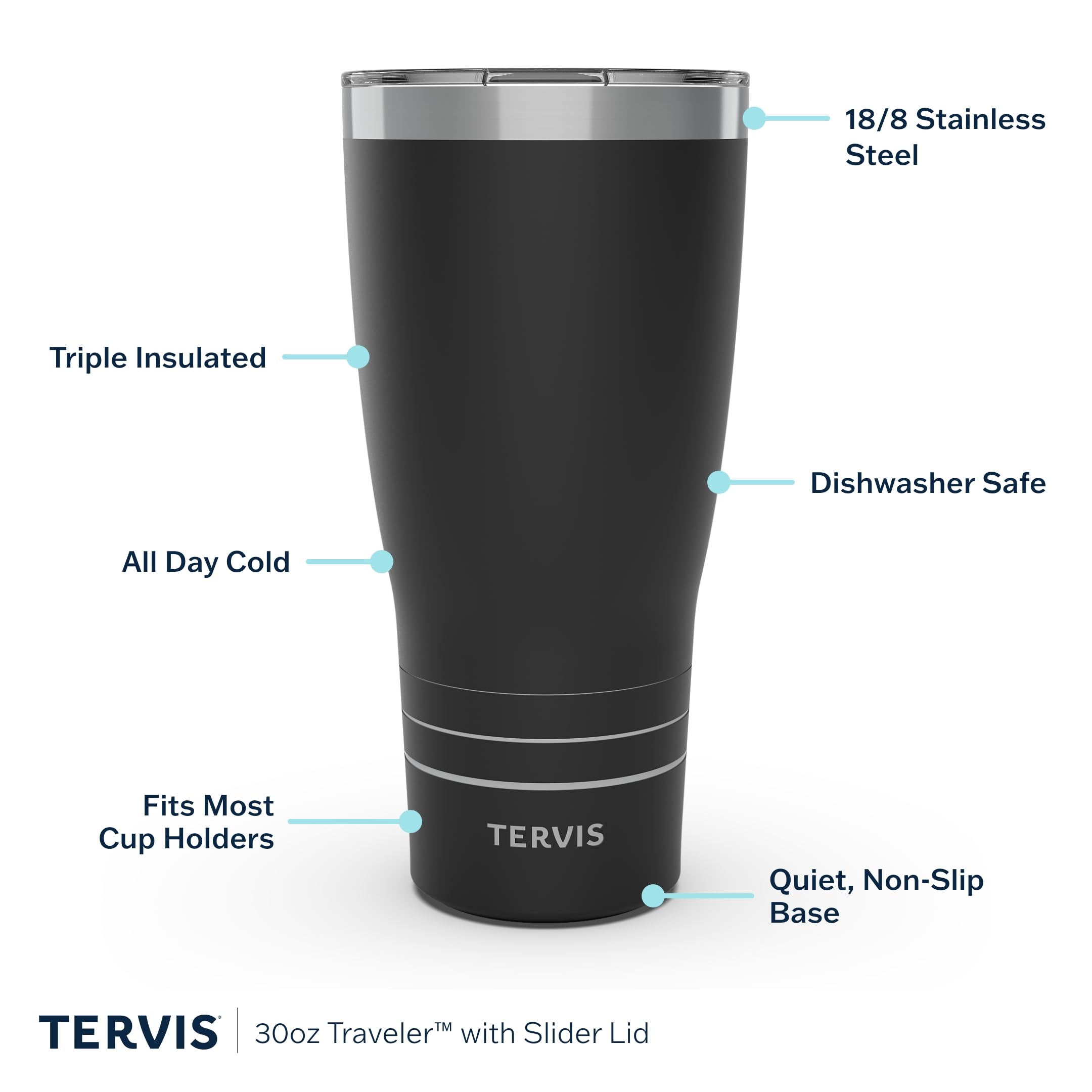 Tervis Traveler Florida Gators – 2025 NCAA Herren Basketball National Champions dreifach wandiger, isolierter Becher hält Getränke kalt und heiß, 850 ml, Edelstahl