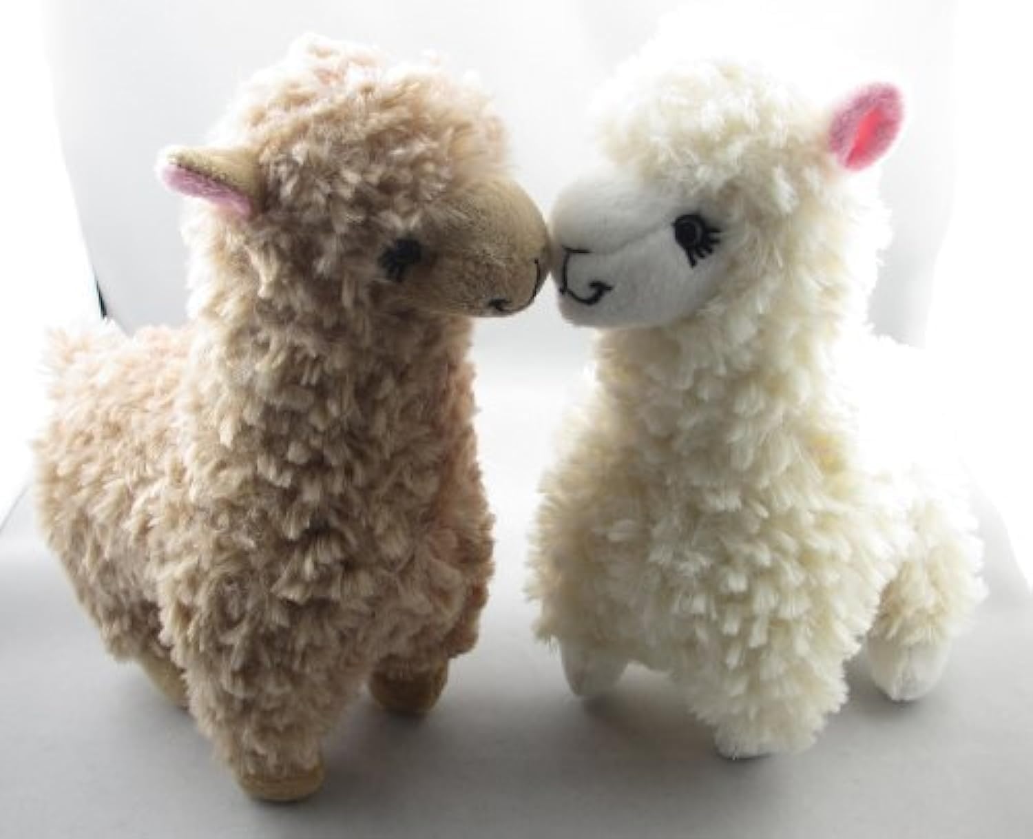 MEKBOK 2pcs Cute Alpaca Plush Toy Camel Cream Llama Stuffed Animal Kids Doll 9inch/23cm Height