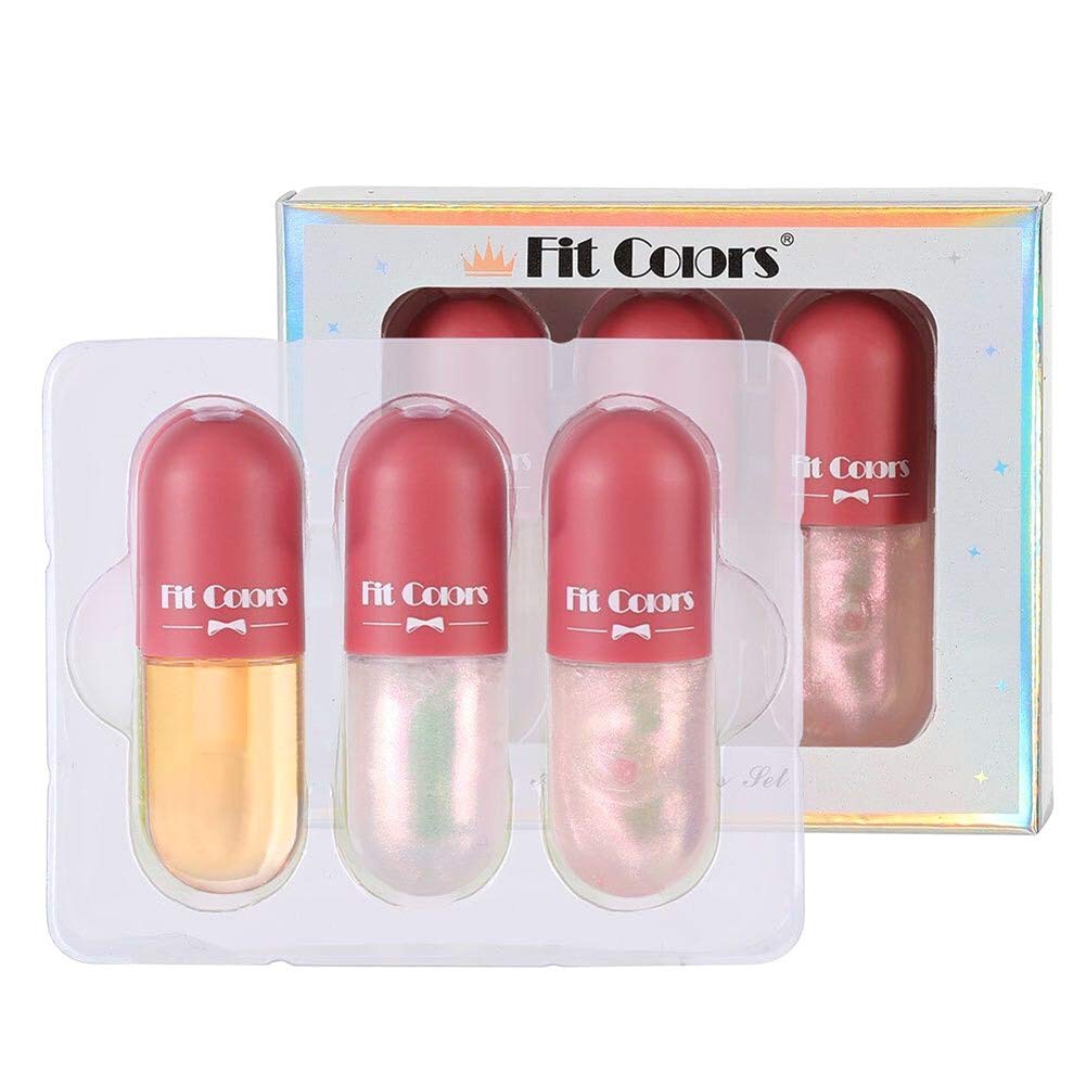 QianrenColor Changing Lip Glosses Kit Lips Ttnt Lips Plumping Oil, Color Change By Temperature Lip Gloss, Anti Aging Moisturizing Lip Enhancer Set Long Lasting