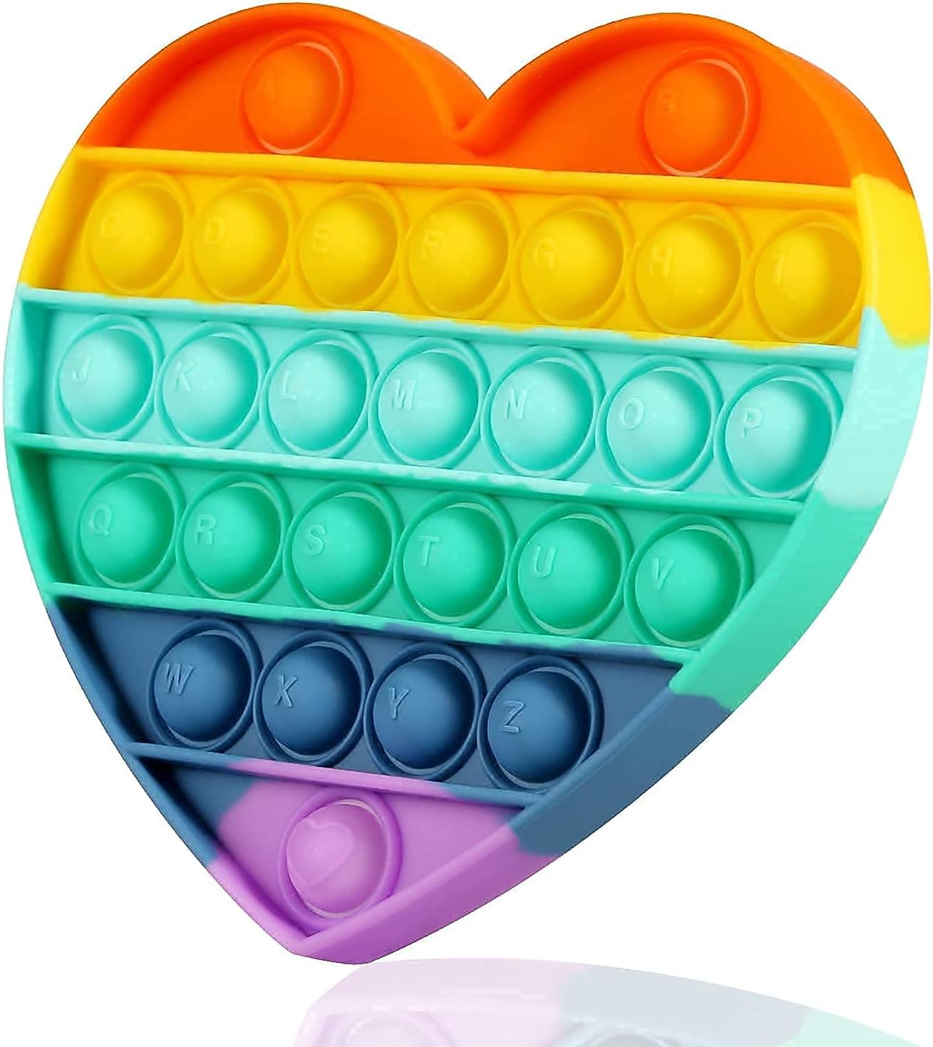 EYESIGN pop its Fidget Toys, pop it Fidget | pop its Fidget Toys, Fidget Toys pop it Rainbow, pop it Toy, | poppit Fidget Toy, Rainbow pop it, Push pop Bubble Fidget Toy (Heart)
