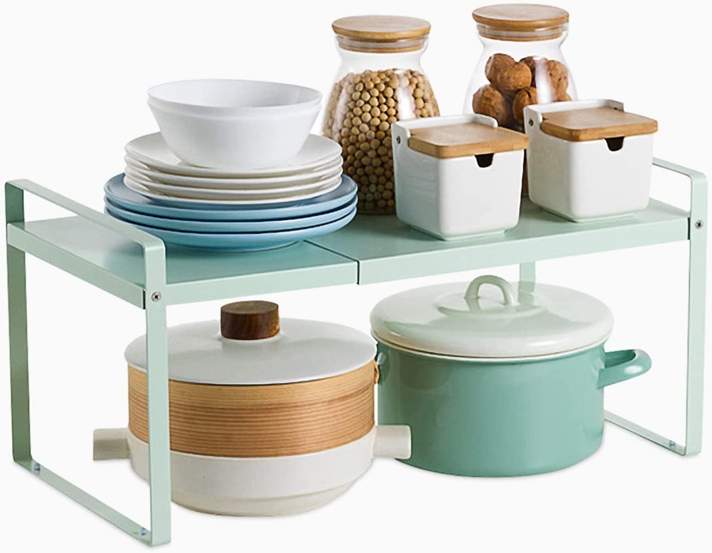 Fairyhouse Countertop Shelf Organizer, Expandable Metal