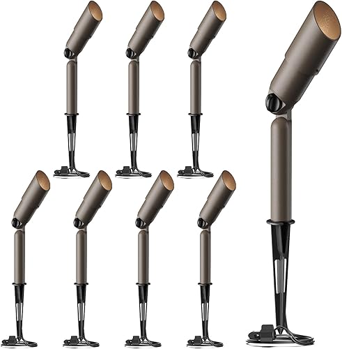 GOODSMANN Focos de paisaje de bajo voltaje reemplazables de 3 W, bombillas LED de 12 V CA, 8 unidades, kit de iluminación de paisaje al aire libre