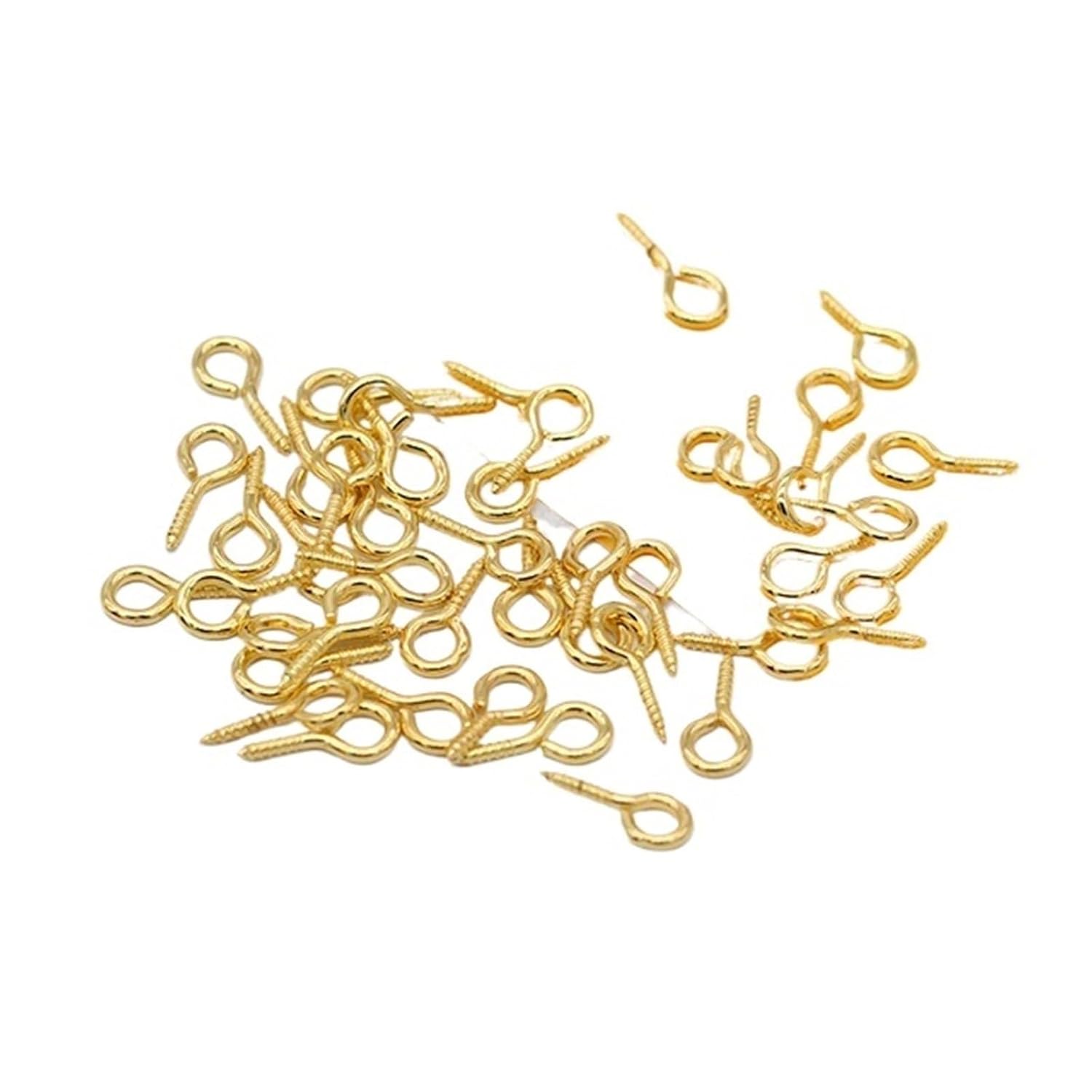 200p 8/10/12/13mm Eye Eye Peg Bail Top Pins Eyepins Clasps Hook Eyelets Screw Threaded Gold Silver Bronze Jewelry Findings (Color : Dull Silver, Size : 200pcs12mm)