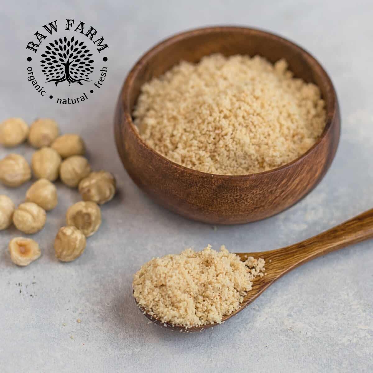 Raw Farm – Farine de Noisette 1 kg – 100% Noisettes Blanchies, Finement Moulue – Sans Gluten, Compatible Keto, Idéale pour Pâtisserie et Cuisine