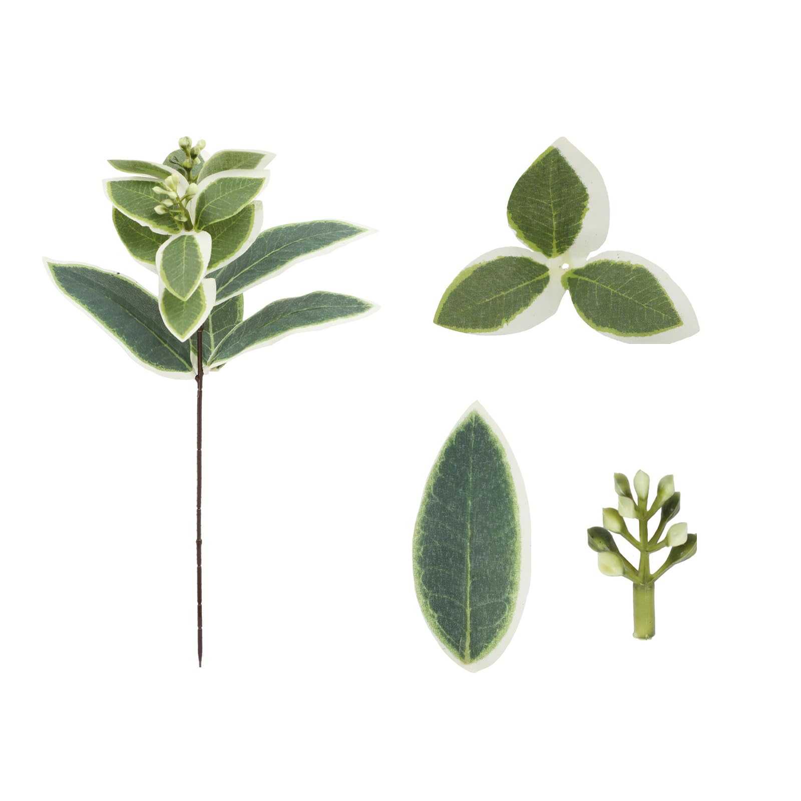 Kaeltsyn 12Pcs Realistic Leaves Branch for Wedding Flower Arrangements Home Tabletop Decoration Flower Bouquets Artificial Leaves