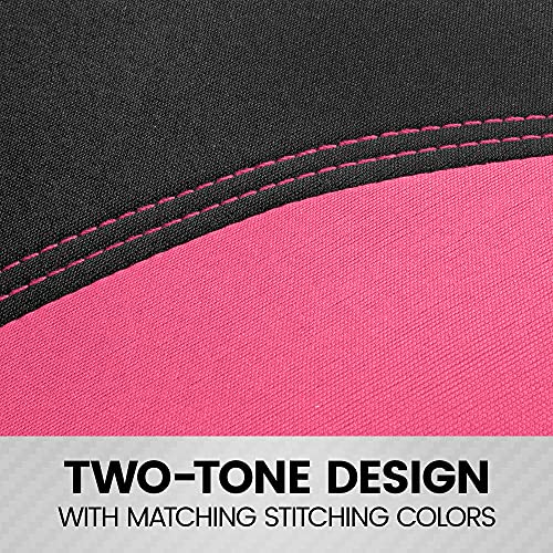 Bdk Ultrasleek Pink Seat Covers For Cars, Two-Tone Front Seat Covers With Matching Back Car Seat Cover, Made To Fit Most Auto Truck Van Suv, Interior Car Accessories, Car Seat Covers Full Set #TOP6