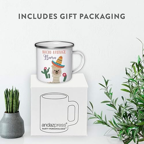 Vista 65 de Andaz Press Taza de café de acero inoxidable con temática de alpaca de llama de 11 onzas, regalo de broma, colorido bohemio con gráficos de llama