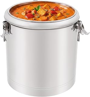 Recipiente térmico de 20 L/40 L para alimentos, cubo aislado con tapa, jarra térmica de acero inoxidable, para café, té o vino caliente, mantiene la comida caliente durante 12 horas y fría