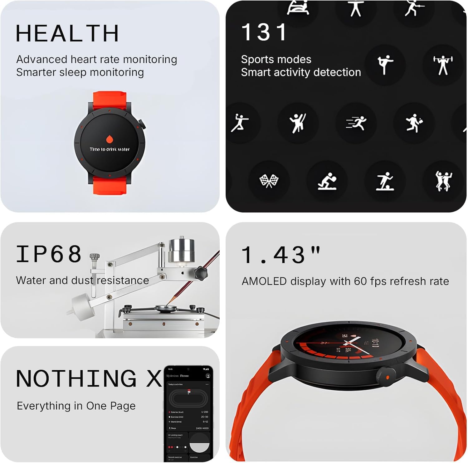 CMF Watch 3 Pro – Smartwatch con Display AMOLED da 1,43", 13 giorni di autonomia, Dual-band GPS integrato, chiamate Bluetooth e monitoraggio della frequenza cardiaca – Verde Chiaro